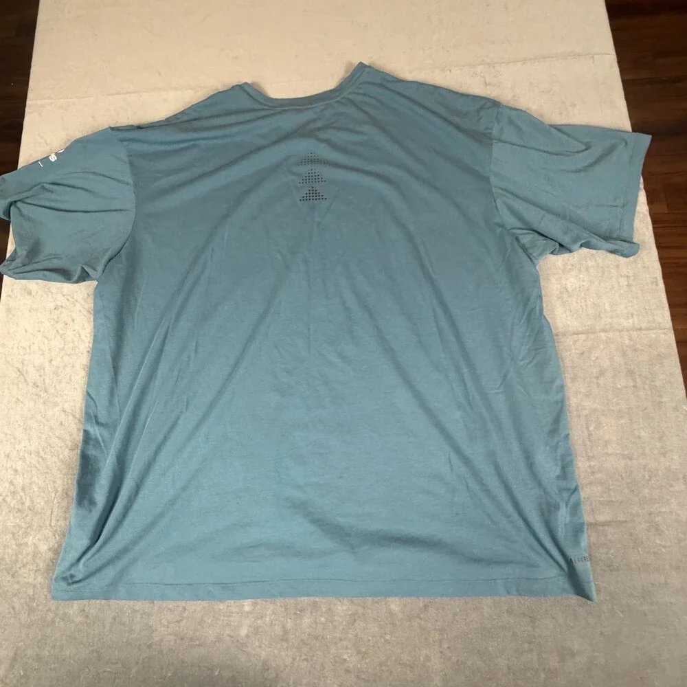 adidas Training x Peloton T-Shirt Mens L Blue Sportswear Athleisure Relaxed Logo